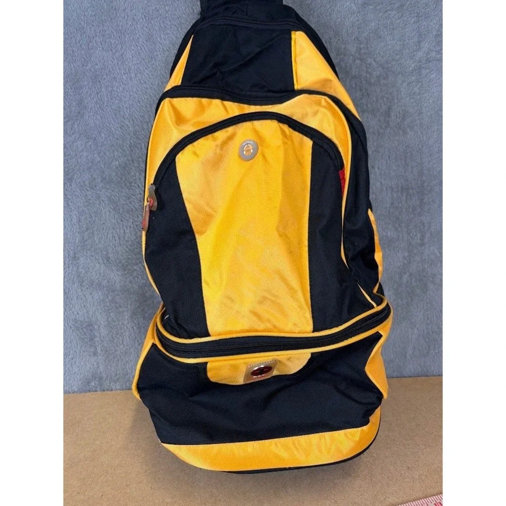 NGG Swiss Edition Insulated Cooler Backpack Yellow Black Hiking Travel Sling Bag